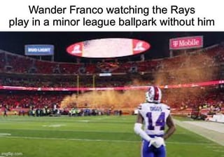 Imagine telling someone in 2023 that in two years, all the Rays players would be playing in minors EXCEPT Wander Franco