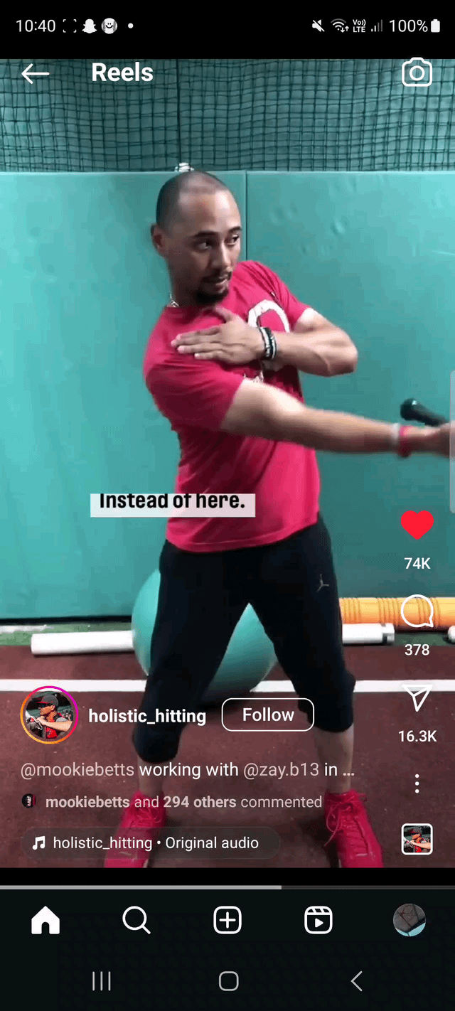 Mookie Betts tip on hitting