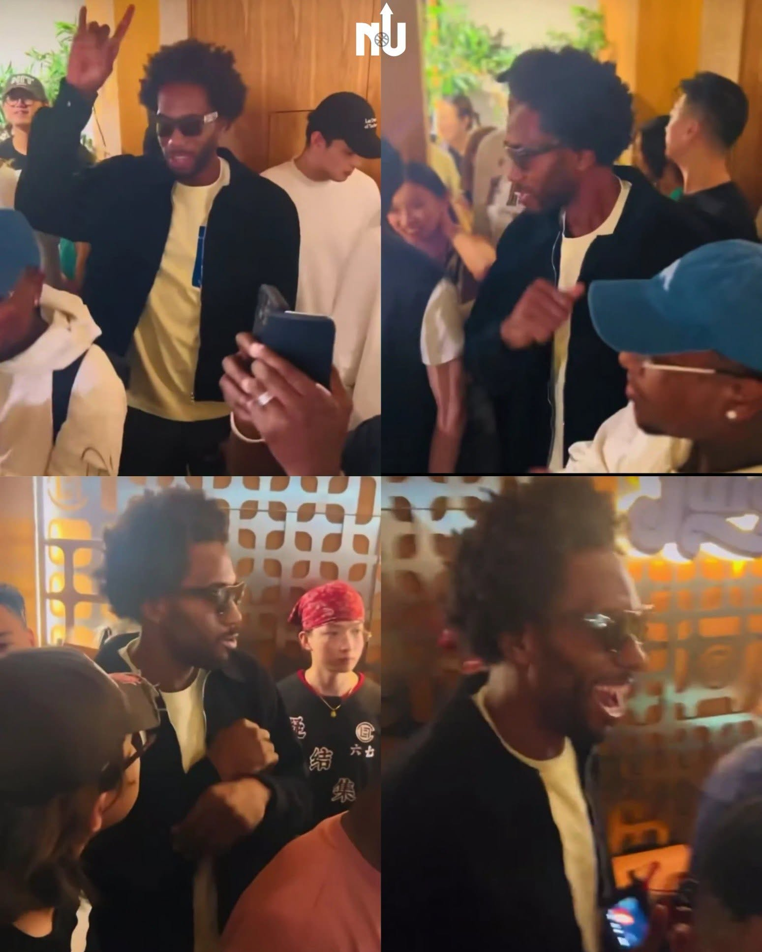 Kawhi Leonard is out there smiling